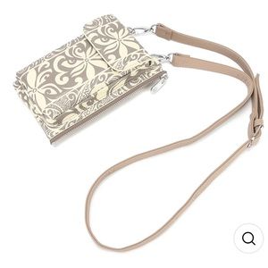 Happy Wahine Crossbody Phone Wallet Beige
